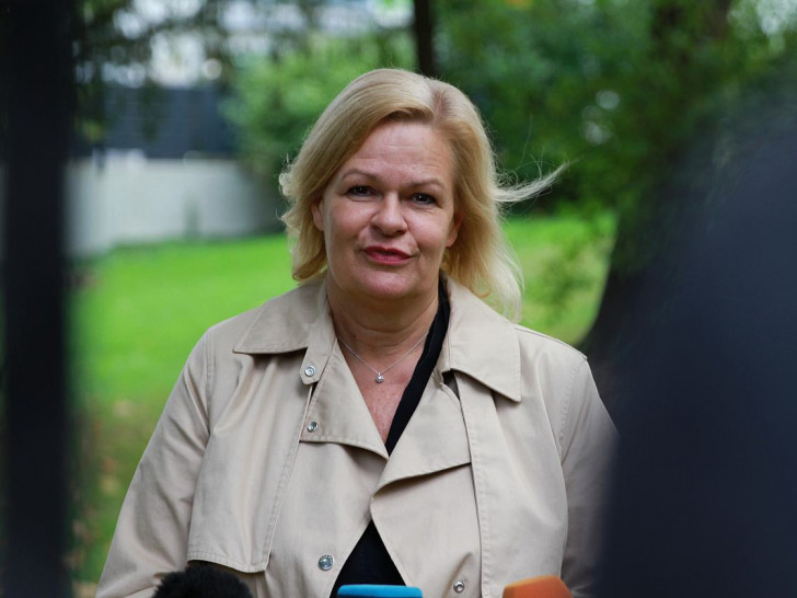 Nancy Faeser bei Landtagswahl in Hessen am 08.10.2023
