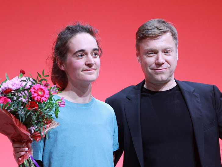 Carola Rackete und Martin Schirdewan am 18.11.2023