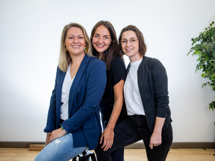 v.l.n.r.: Stephanie Höfer (heyPARENTS), Vanessa Cristalli (Lieblingsmensch) und Karolin Gaßmann (heyPARENTS) gehören zu den Gründerinnen, die bei der 10. Braunschweiger Gründungswoche ihre Erfahrungen weitergeben.