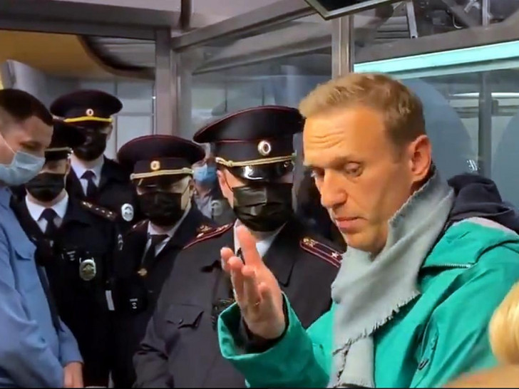 Video von der Festnahme Nawalnys im Januar 2021 (Archiv)