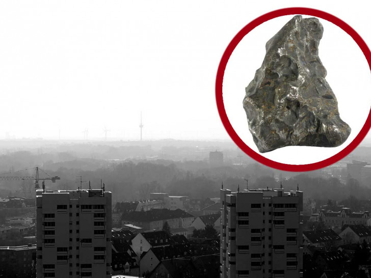 Der Emsland Meteorit, 16,1 kg schwer, im Sommer 1940 aufgefunden.
