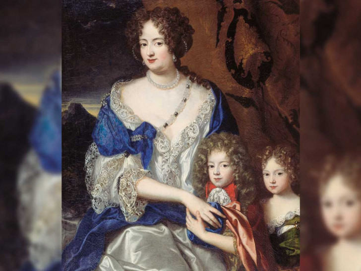Sophie Dorothea Kurprinzessin von Hannover (1666-1726) mit ihren Kindern.
