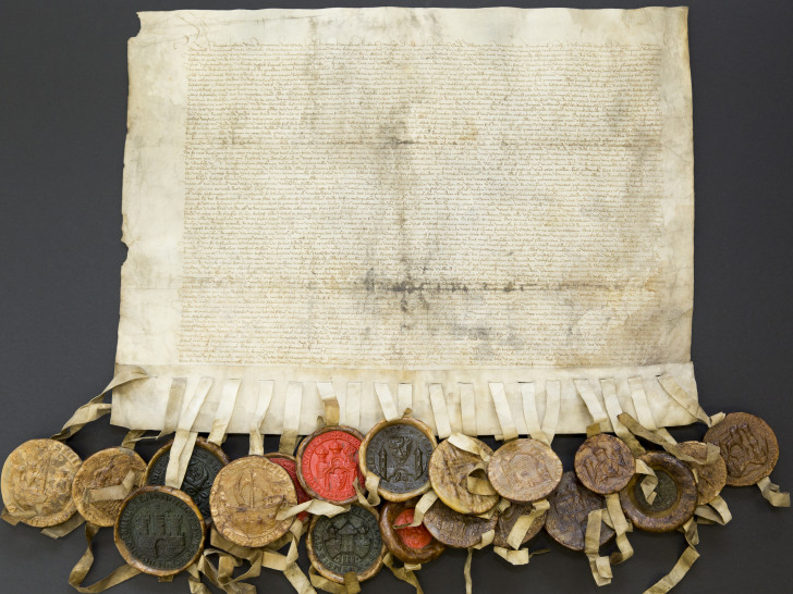 Die Urkunde des Hanse-Vertrags von 1476.