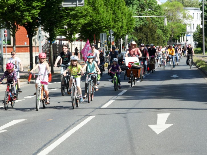 Vorangegangene "kidical mass" im Mai 2022.