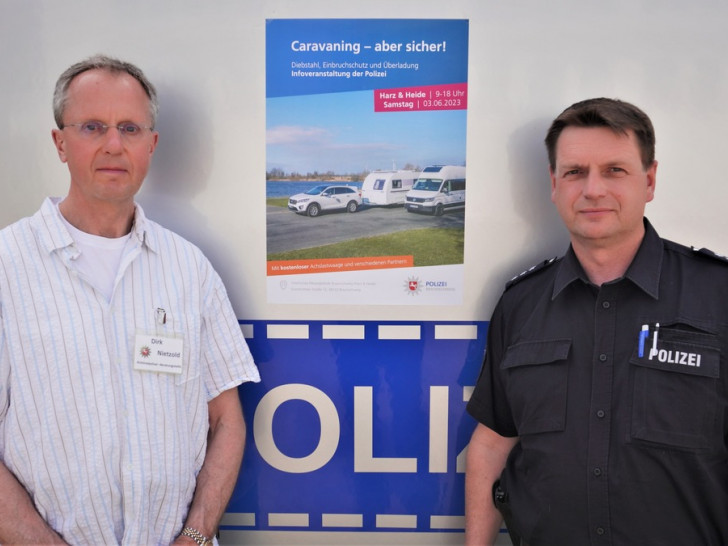 Dirk Nietzold und Martin Opiela vom Präventionsteam der Polizeiinspektion Braunschweig.
