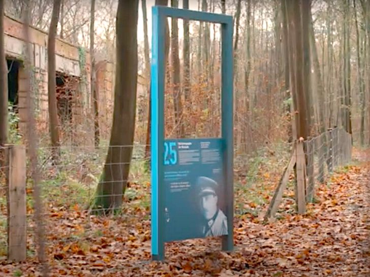 Die Gedenkstele am ehemaligen Schießstand.