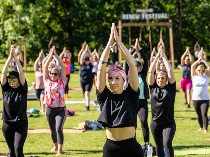 Da war was los: etliche Fitness-Begeisterte feierten gemeinsam den Sport.