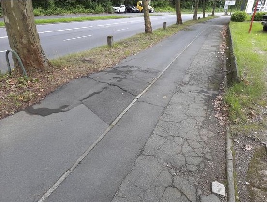 Nach Ansicht der AfD ist der schlechte Zustand des Weges nicht nur für Radfahrer, sondern auch für Fußgänger ein Problem.