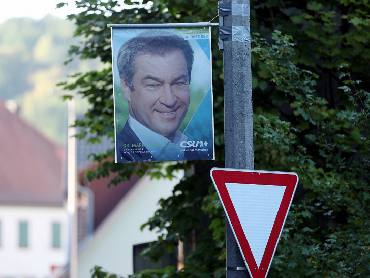 CSU-Wahlplakat zur Landtagswahl in Bayern 2023 (Archiv)