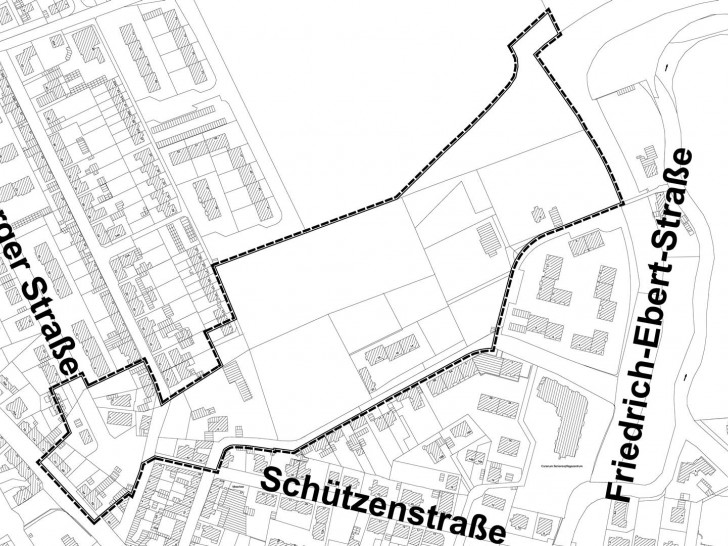 Geltungsbereich des Bebauungsplanes AO "Nördlich Auguststadt".