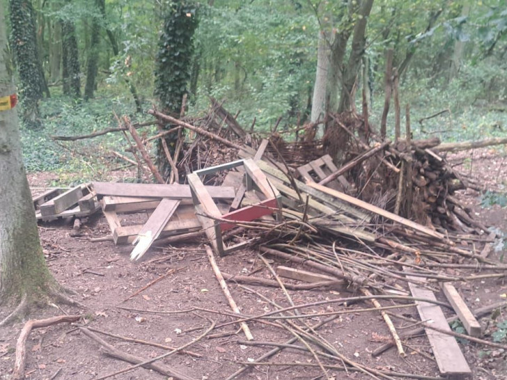Die Hütten des Waldkindergarten "Okerfüchse" in Schwülper wurden komplett zerstört.