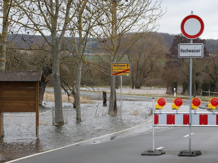 Hochwasserlage im Landkreis Mansfeld-Südharz am 03.01.2024