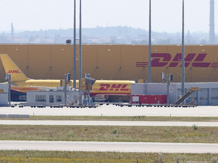 DHL-Maschinen am Flughafen Leipzig/Halle