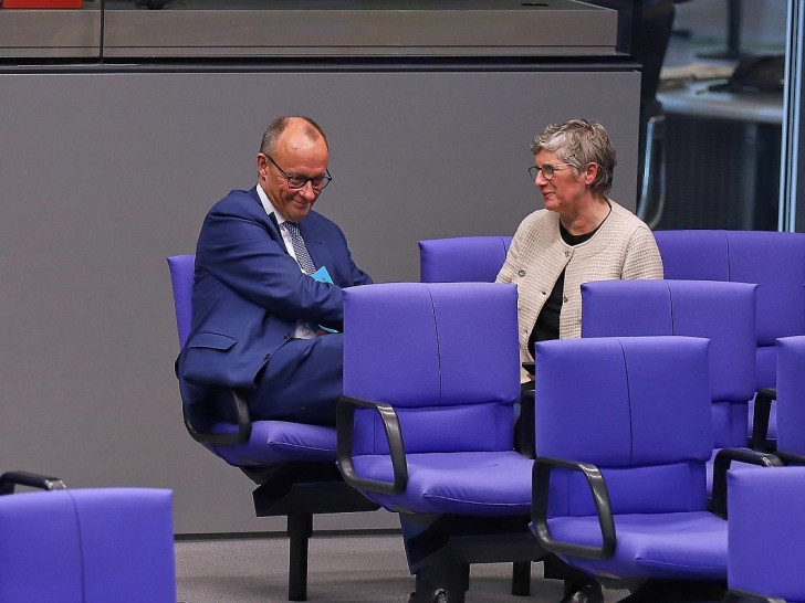 Friedrich Merz und Britta Haßelmann am 16.10.2024