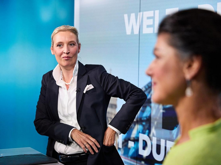 Alice Weidel und Sahra Wagenknecht am 09.10.2024