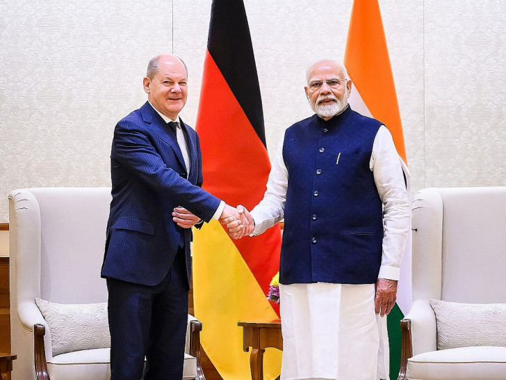 Olaf Scholz und Narendra Modi am 25.10.2024