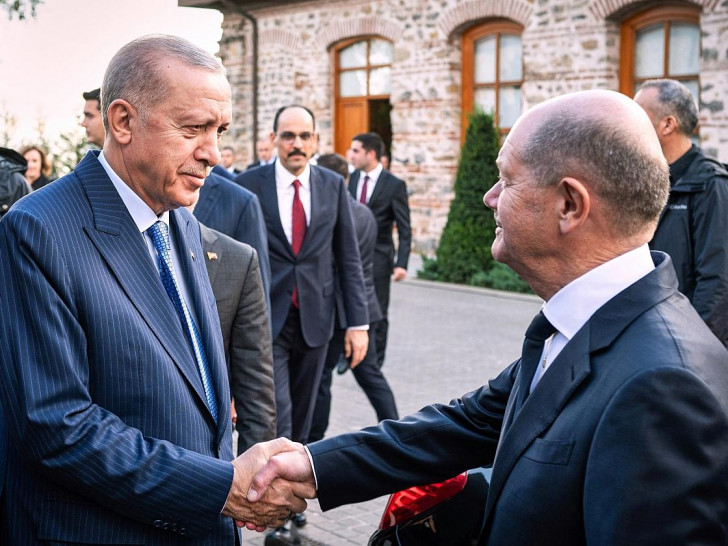 Recep Tayyip Erdogan und Olaf Scholz am 19.10.2024