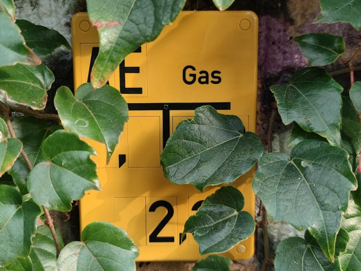 Gas-Hinweisschild (Archiv)