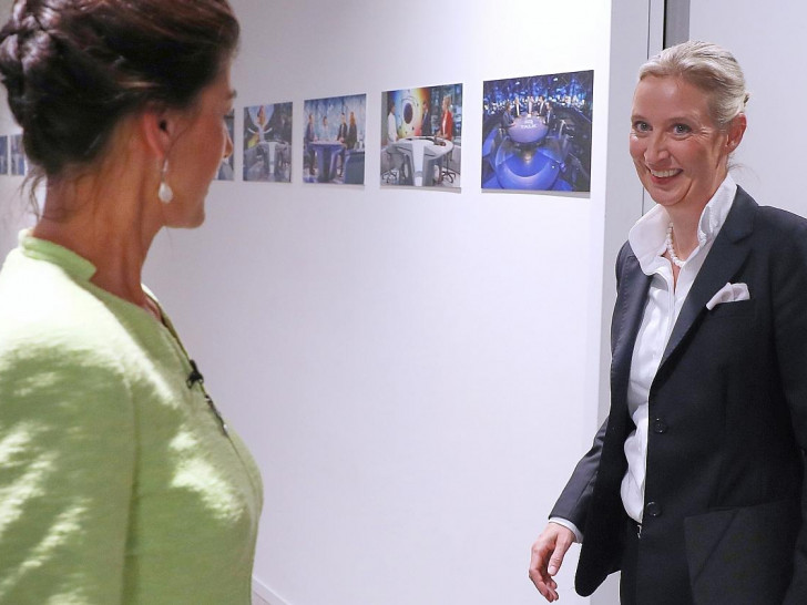 Sahra Wagenknecht und Alice Weidel am 09.10.2024