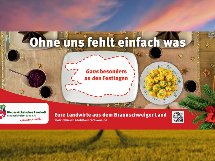 "Ohne uns fehlt einfach was" - ein Plakat der Weihnachtskampagne.