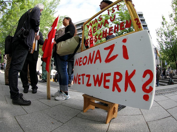 Proteste beim NSU-Prozess vor dem Strafjustizzentrum München (Archiv)