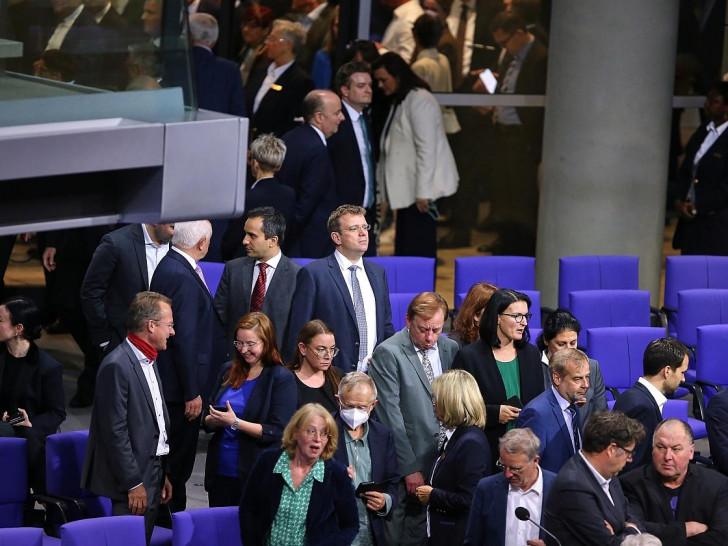 Hammelsprung im Bundestag am 06.11.2024