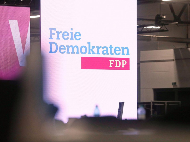 FDP-Logo auf Parteitag (Archiv)