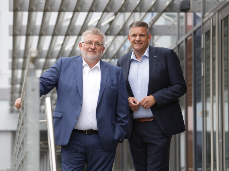 Präsident Detlef Bade (l.) und Hauptgeschäftsführer Matthias Steffen.