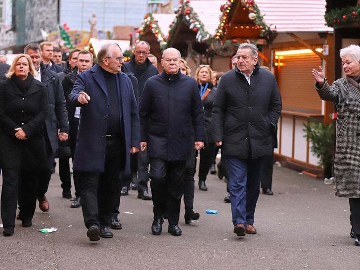 Olaf Scholz nach Anschlag auf Magdeburger Weihnachtsmarkt am 21.12.2024