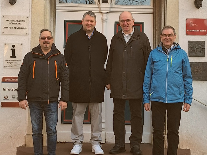 Bernd Reiner (Vors. Hornburg), Martin Schulze, Stefan Lüttgau (Vors. Schladen-Werla), Karl-Jürgen Heldt (Fraktionsvors. Rat Schladen-Werla) (v. li.).