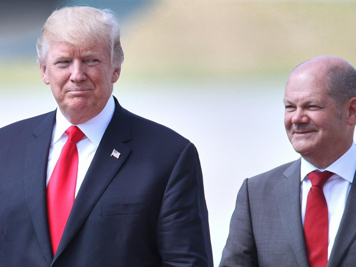 Donald Trump und Olaf Scholz (Archiv)