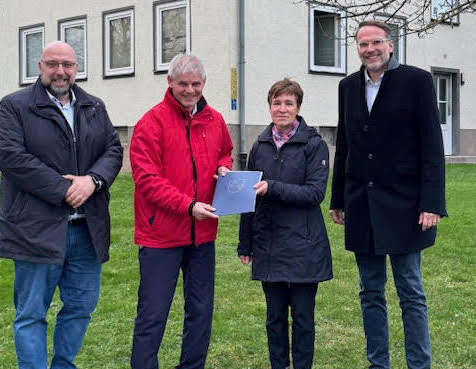 Erster Stadt Eric Neiseke, Oberbürgermeister Frank Klingebiel, Dezernatsleiterin Astrid Paus und Stadtbaurat Michael Tacke (v. li.).