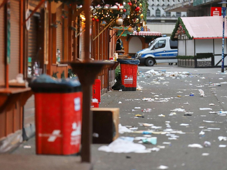 Tatort nach Anschlag auf Magdeburger Weihnachtsmarkt am 21.12.2024