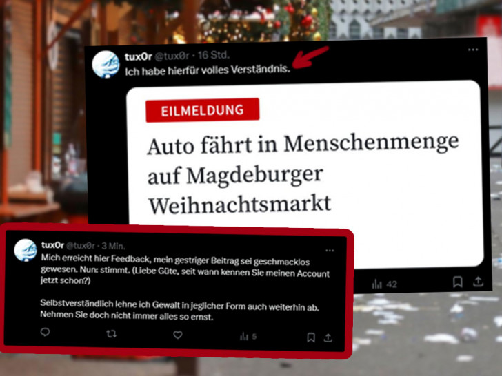 Auf dem Account tux0r postete der CDU-Ratsherr zum Anschlag auf dem Magdeburger Weihnachtsmarkt.