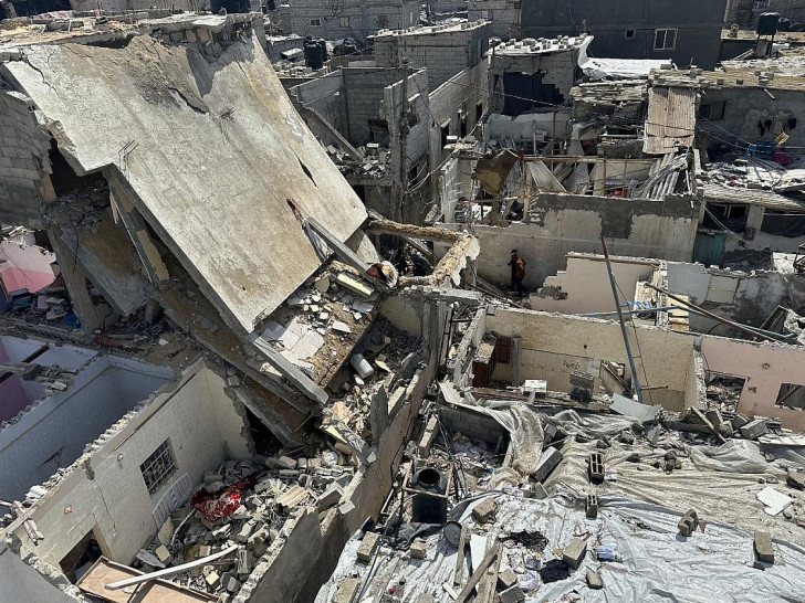 Rafah im Gazastreifen nach zahlreichen Luftschlägen aus Israel