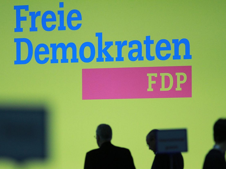 FDP-Logo bei einem Parteitag (Archiv)