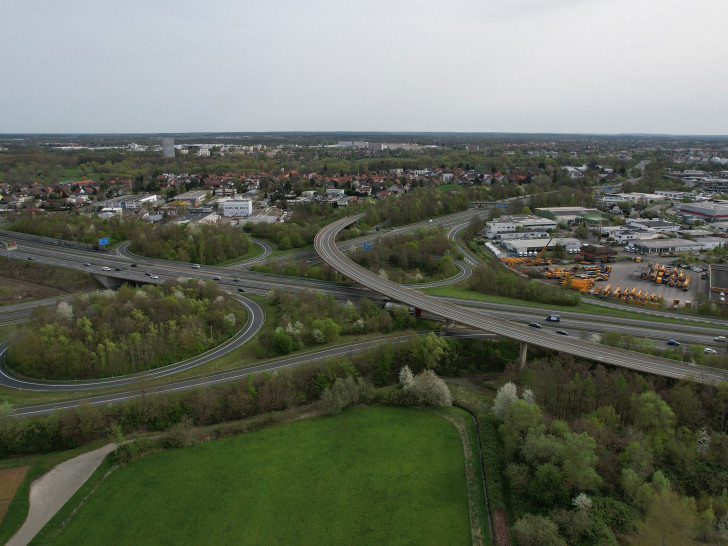 Das Autobahnkreuz Ölper. Archivbild