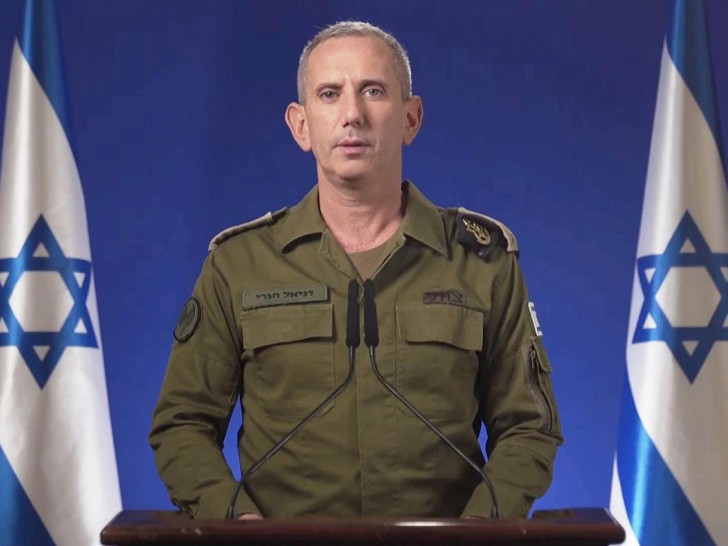 IDF-Sprecher Daniel Hagari am 14.04.2024