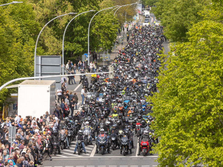 Unzählige Biker nahmen an der Gedenkfahrt teil.