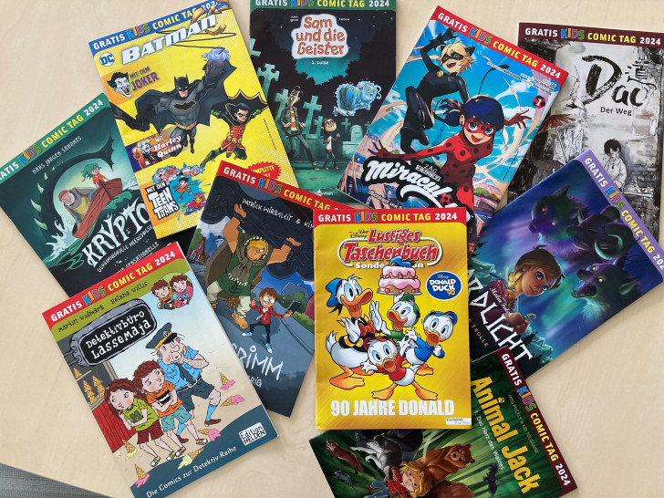 Diese und viele weitere Comics werden am Gratis Comic Tag kostenfrei an Interessierte abgegeben.