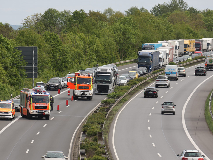 Die Autobahn war zeitweise voll gesperrt.