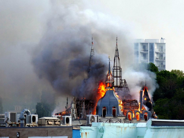 Russian missile attack on Odesa