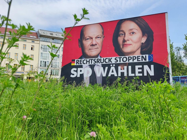 SPD-Wahlplakat zur Europawahl am 29.04.2024