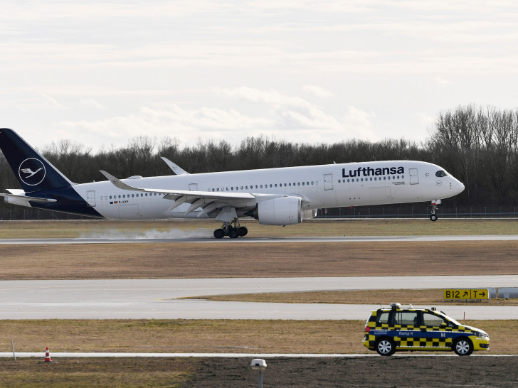 Die Lufthansa "Braunschweig" bei einer Landung in München im Jahr 2021.