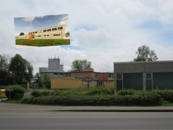 Hier entsteht in zwei Abschnitten die neue Sporthalle in Flechtorf.