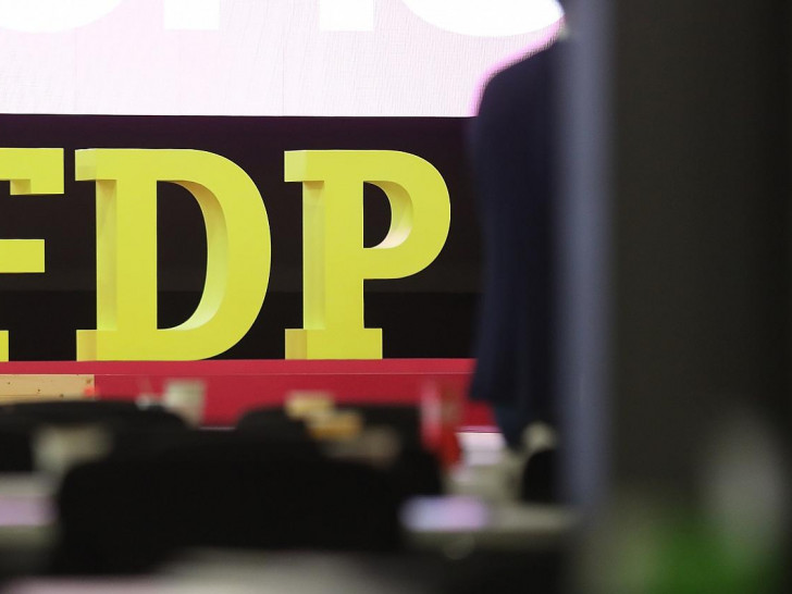 FDP-Logo auf Parteitag (Archiv)