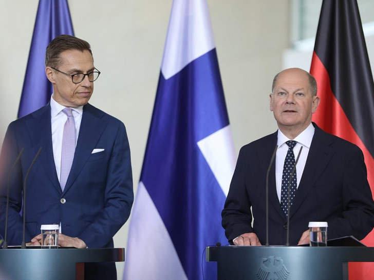 Alexander Stubb und Olaf Scholz am 08.05.2024