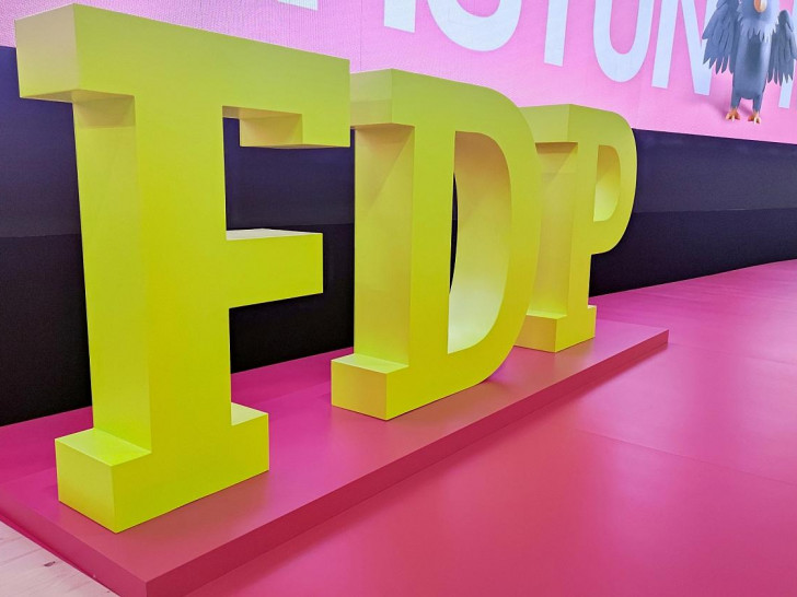 FDP-Logo auf Parteitag (Archiv)