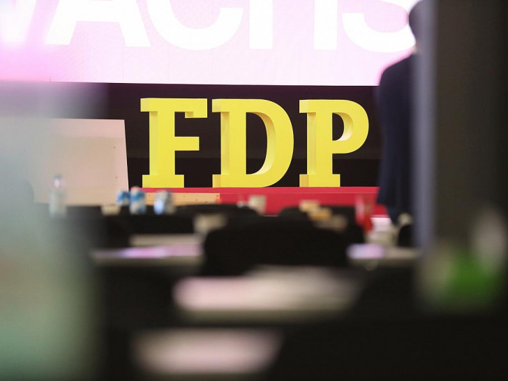 FDP-Logo auf Parteitag (Archiv)