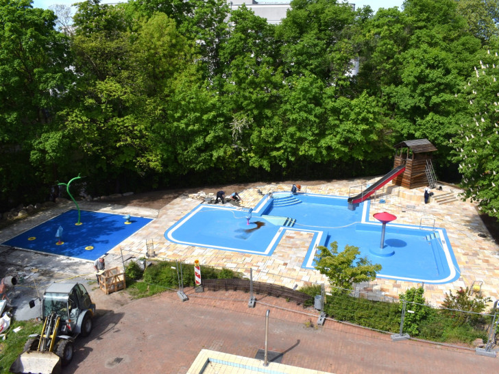 Freibad Bürgerpark: Neuer Kinderplanschbereich.